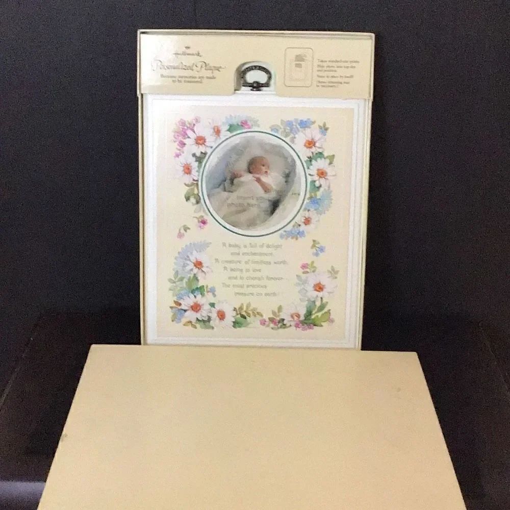 Vintage hallmark baby wall plaque